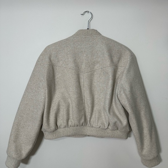 Zara Cream Bomber Jacket - Picture 8 of 8
